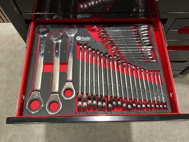 Ftools tool trolley black & red gereedschapswagen - afbeelding 50 van  76