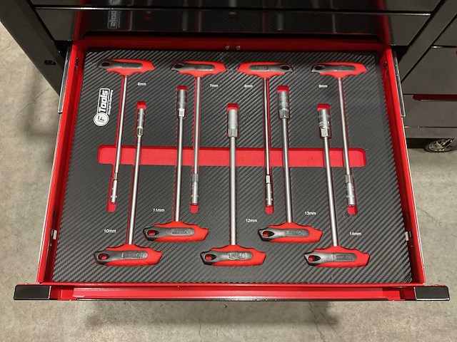 Ftools tool trolley black & red gereedschapswagen - afbeelding 70 van  76