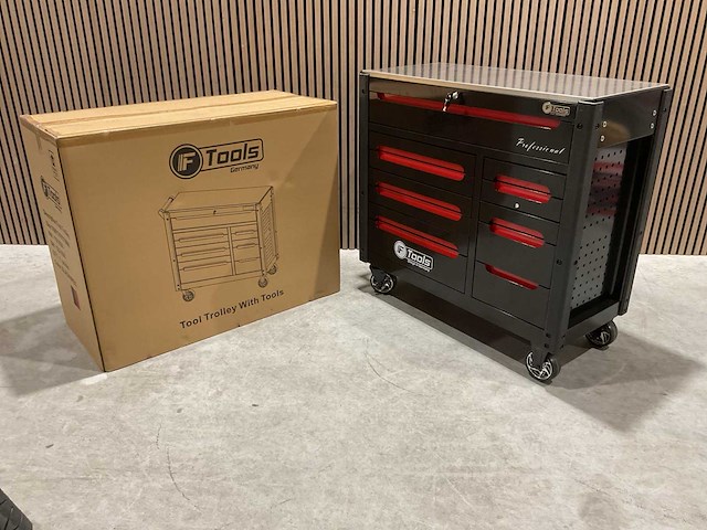 Ftools tool trolley black & red gereedschapswagen - afbeelding 1 van  63