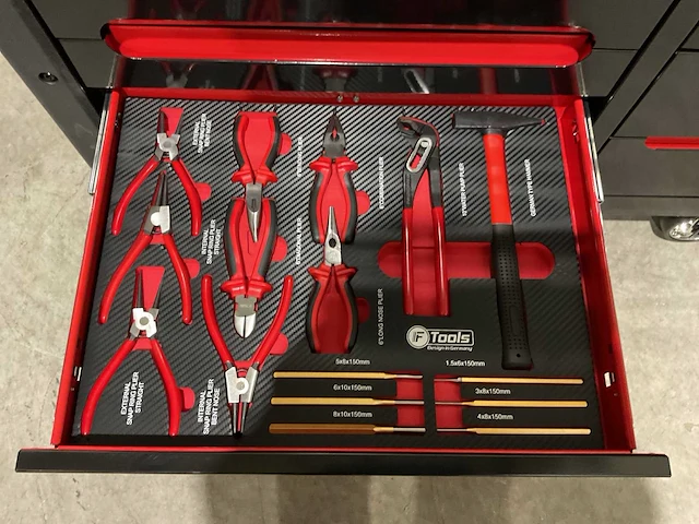 Ftools tool trolley black & red gereedschapswagen - afbeelding 42 van  76