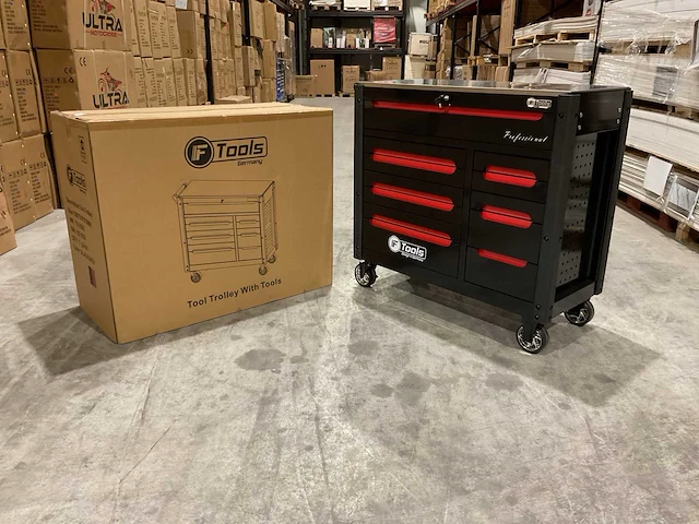 Ftools tool trolley black & red gereedschapswagen - afbeelding 60 van  76
