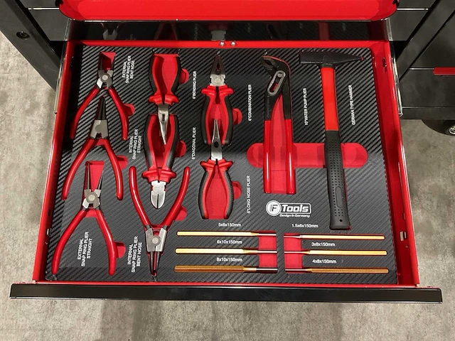 Ftools tool trolley black & red gereedschapswagen - afbeelding 71 van  76