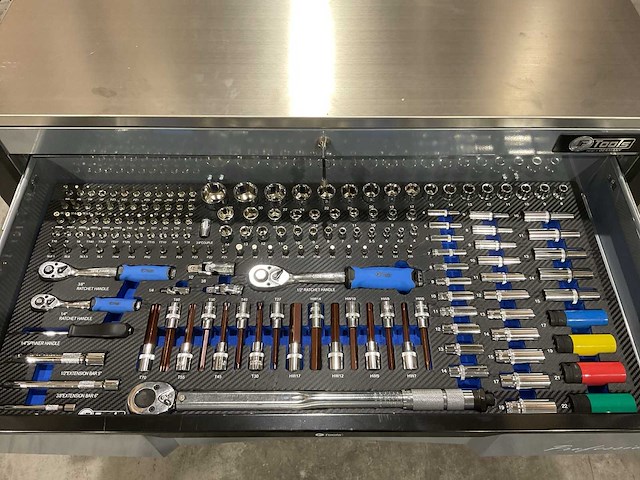 Ftools tool trolley with tools black & grey gereedschapswagen - afbeelding 5 van  73