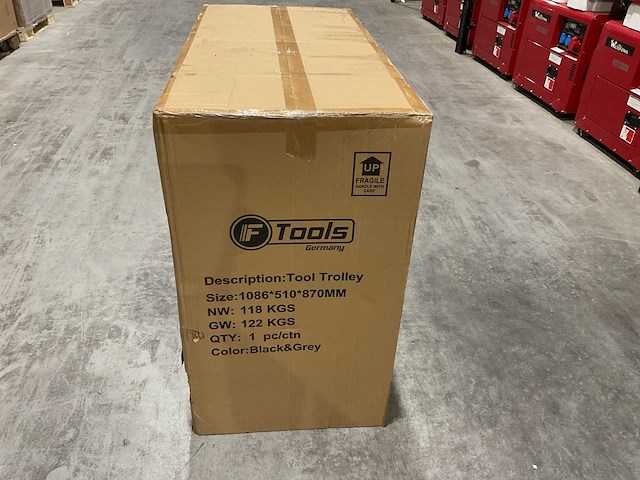 Ftools tool trolley with tools black & grey gereedschapswagen - afbeelding 16 van  64