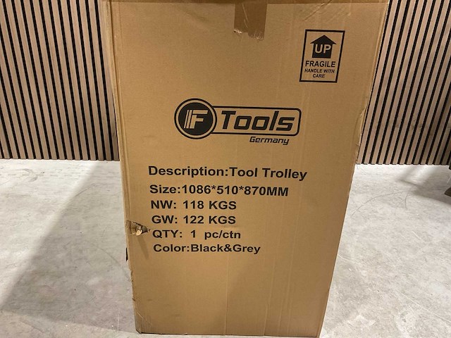 Ftools tool trolley with tools black & grey gereedschapswagen - afbeelding 11 van  60