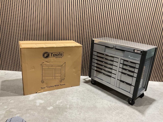 Ftools tool trolley with tools black & grey gereedschapswagen - afbeelding 17 van  60