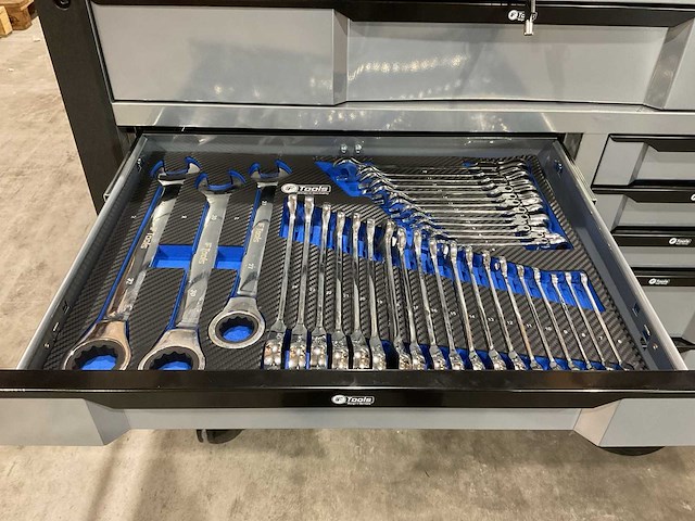 Ftools tool trolley with tools black & grey gereedschapswagen - afbeelding 5 van  73