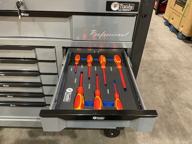 Ftools tool trolley with tools black & grey gereedschapswagen - afbeelding 7 van  73