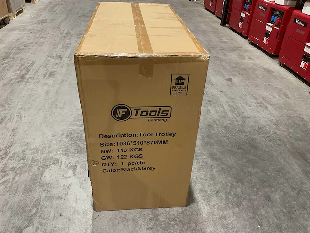 Ftools tool trolley with tools black & grey gereedschapswagen - afbeelding 23 van  73