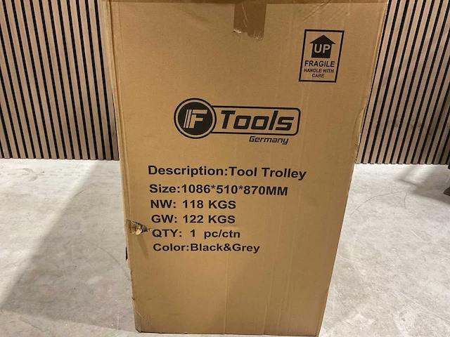 Ftools tool trolley with tools black & grey gereedschapswagen - afbeelding 20 van  73