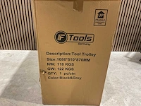 Ftools tool trolley with tools black & grey gereedschapswagen - afbeelding 20 van  73