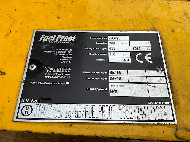 Fuel proof cube 900 diesel brandstoftank - afbeelding 6 van  6