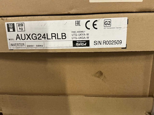 Fujitsu auxg24lrlb airconditioning binnenunit + rooster - afbeelding 9 van  21