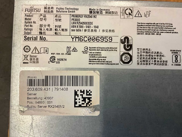 Fujitsu pr300d primergy rx2540 m2 server - afbeelding 4 van  10