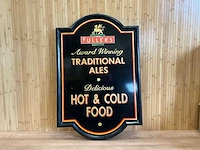 “fuller’s chiswick – award winning traditional ales / hot & cold food” | horeca-/reclamebord