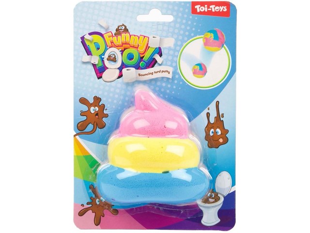 Fun stuiter putty regenboog drol 12 stuks - afbeelding 7 van  7