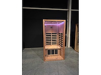 Funda - mahogany - infrarood sauna - 1 persoons - afbeelding 3 van  10