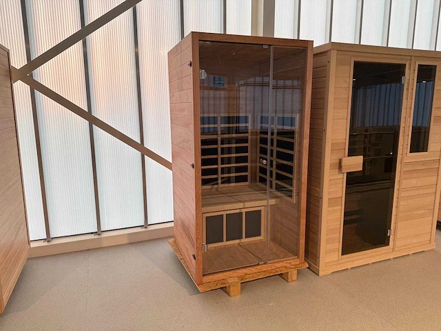 Funda - mahogany - infrarood sauna - 1 persoons - afbeelding 4 van  10