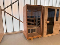 Funda - mahogany - infrarood sauna - 1 persoons - afbeelding 4 van  10