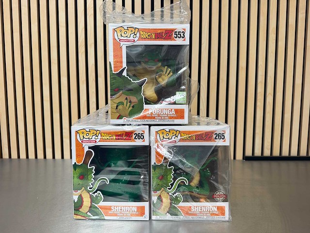Funko pop! animation shenron #265 / porunga #553 - dragon ball z collectiefiguur (3x) - afbeelding 1 van  8