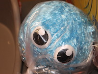 Funny gekleurde bal blauw 1x - afbeelding 3 van  3