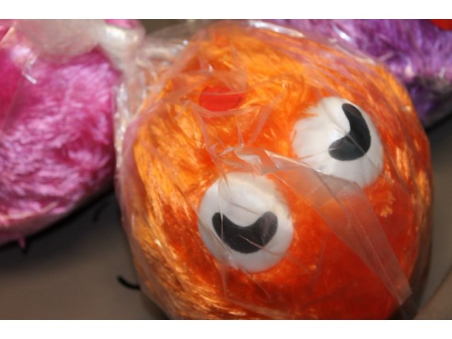 Funny gekleurde bal oranje 1x - afbeelding 2 van  3