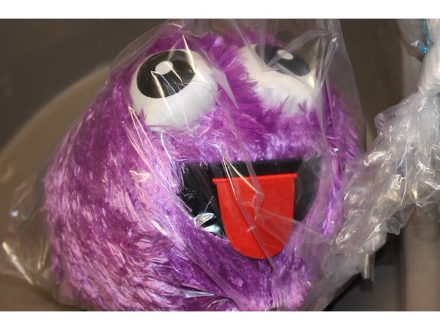 Funny gekleurde bal paars 1x - afbeelding 1 van  3