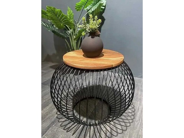 Furnilux - salontafel mangohout 70x70 cm - afbeelding 1 van  3