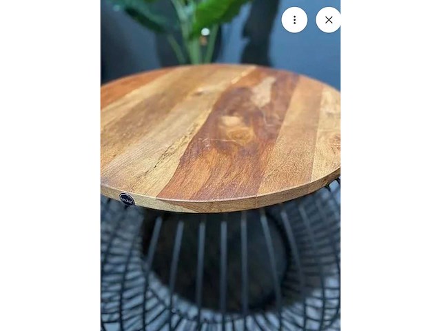 Furnilux - salontafel mangohout 70x70 cm - afbeelding 2 van  3