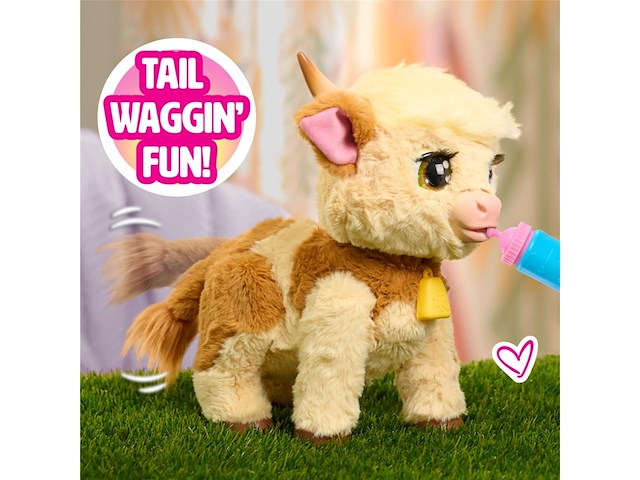 Furreal maggie de koe interactieve pluchen knuffel - afbeelding 1 van  6