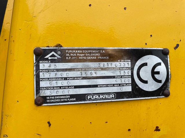 Furukawa - 1999 - 345 - shovel - afbeelding 2 van  15