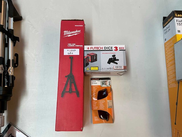 Futech dice 3 red bouwlaser met statief en bril - afbeelding 1 van  5