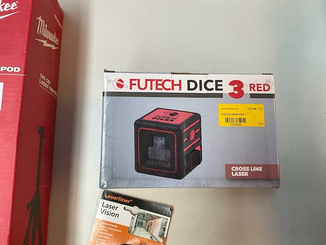 Futech dice 3 red bouwlaser met statief en bril - afbeelding 3 van  5