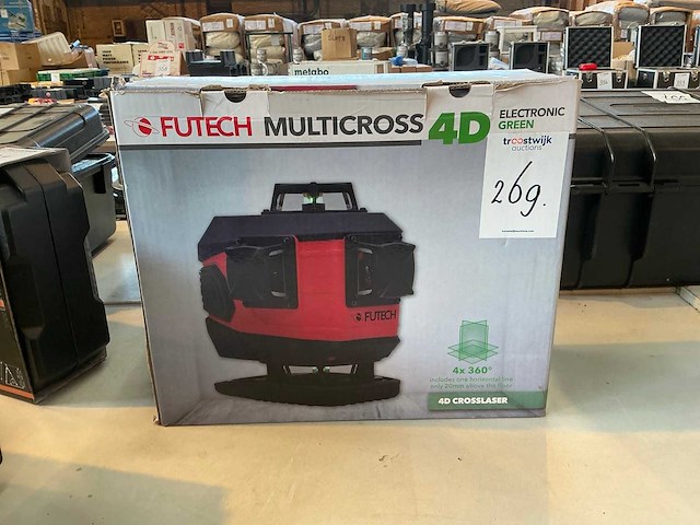 Futech multicross 4d green bouwlaser - afbeelding 1 van  2