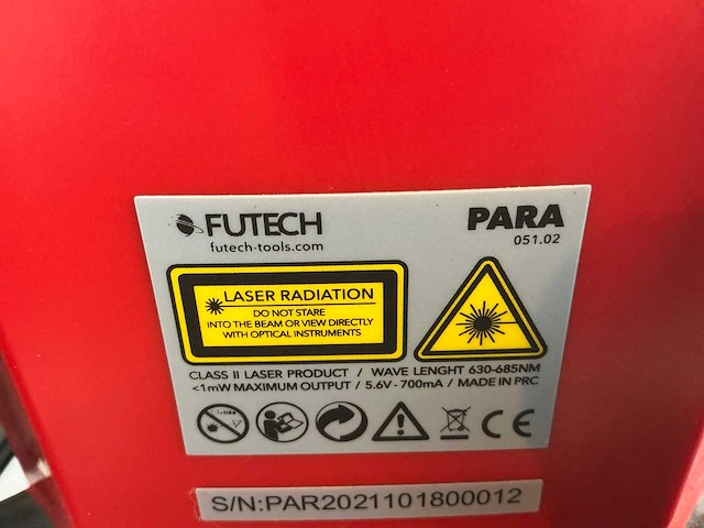 Futech para red bouwlaser - afbeelding 2 van  6
