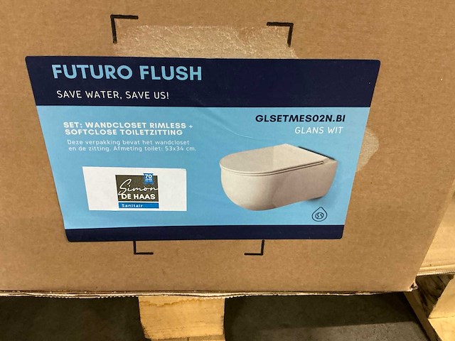 Futuro flush randloos wandcloset (2x) - afbeelding 2 van  3