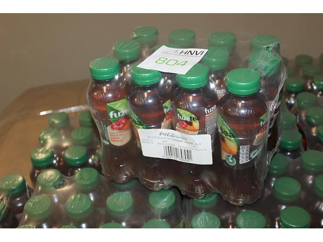Fuze-tea peach hibiscus 0,33l. 60 x 12-packs. tht 1-26. bod is inclusief 108 euro statiegeldwaarde - afbeelding 3 van  3