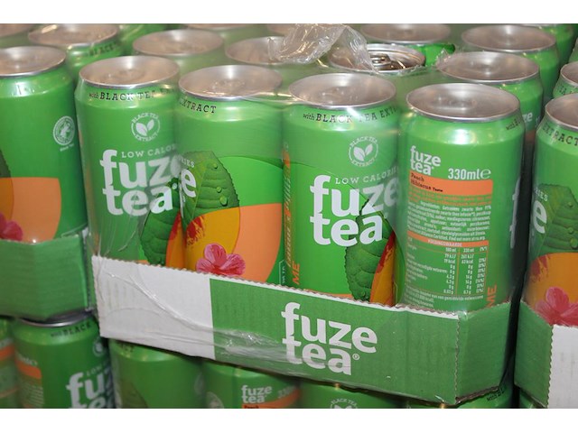 Fuze-tea peach hibiscus 0,33l. 89 trays a 24 stuks. totaal 2136 stuks. tht 6-26. bod is inclusief 320,40 eu... - afbeelding 3 van  3