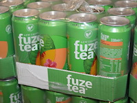 Fuze-tea peach hibiscus 0,33l. 89 trays a 24 stuks. totaal 2136 stuks. tht 6-26. bod is inclusief 320,40 eu... - afbeelding 3 van  3