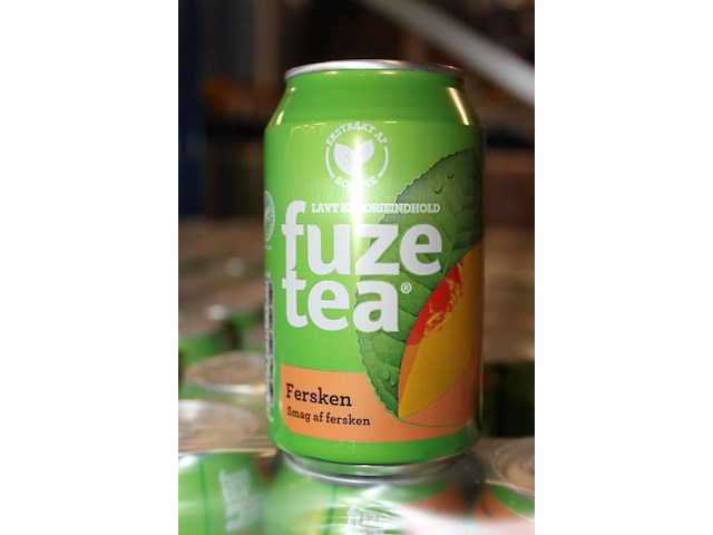 Fuze-tea peache 0,33l. 99 trays a 24 stuks. totaal 2376 stuks. tht 8-26. - afbeelding 2 van  2
