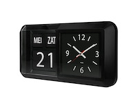 Fysic fk850 dementieklok / grote analoge wandklok met tijd dag en datum zwart - afbeelding 2 van  6