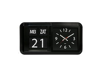 Fysic fk850 dementieklok / grote analoge wandklok met tijd dag en datum zwart - afbeelding 3 van  6