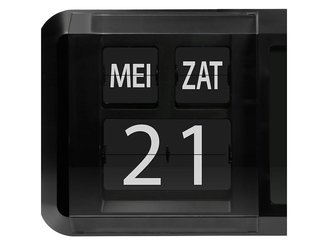 Fysic fk850 dementieklok / grote analoge wandklok met tijd dag en datum zwart - afbeelding 4 van  6
