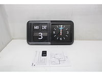 Fysic fk850 dementieklok / grote analoge wandklok met tijd dag en datum zwart - afbeelding 5 van  6