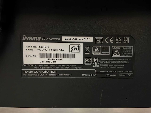 G-master black hawck pl2745hs monitor - afbeelding 2 van  11
