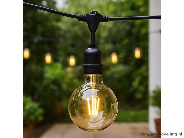 G95 amber filament lamp - 6w - e27 - dimbaar - ip20 (x40) - afbeelding 1 van  5