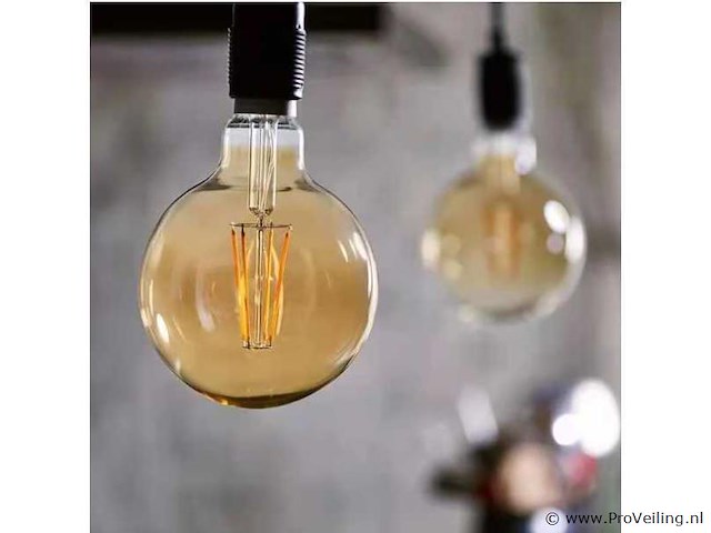 G95 amber filament lamp - 6w - e27 - dimbaar - ip20 (x40) - afbeelding 2 van  5