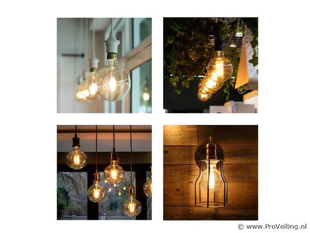 G95 amber filament lamp – 6w – e27 – dimbaar – ip20 (x40) - afbeelding 5 van  5