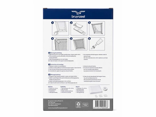 Gaasnet insectenhor zelfklevend voor dakraam (864x) - afbeelding 3 van  4