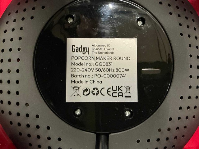 Gadgy classics popcorn machine (2x) - afbeelding 4 van  4